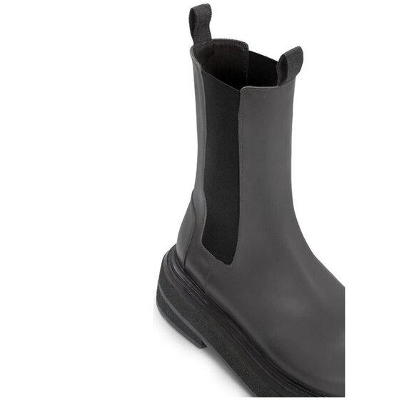 Marsell Zuccone Tronchetto Elast Chelsea Beatle Boots 37.5 7.5 Womens Gray New - Picture 14 of 15